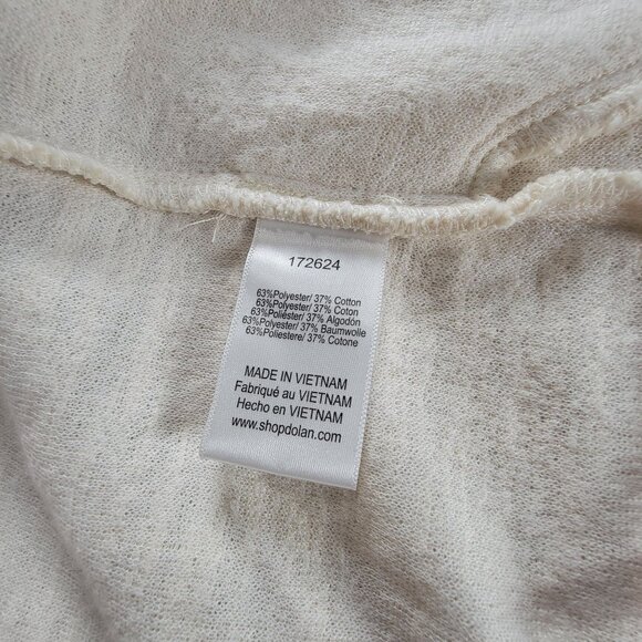 Dolan Left Coast Womens Textured Open Front Cardigan Jacket Small Beige Collared - Picture 4 of 8